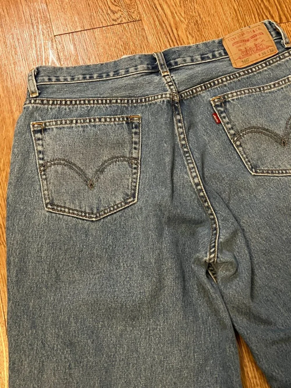 Vtg 2003 Levis 560 Comfort Fit Baggy Tapered Skate Jeans Mens 36x32 (35.5x31)